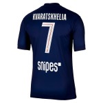 Günstige Fußballtrikots Paris Saint-Germain Kvaratskhelia 7 Heimtrikot 2025-26 Kurzarm